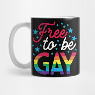 4th of July - Free To Be Gay Mug